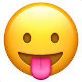 Emoji Wajah Menjulurkan Lidah Apple