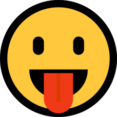 Emoji Wajah Menjulurkan Lidah Microsoft