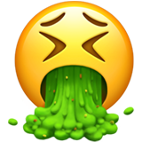 Emoji Wajah Muntah Apple