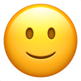 Emoji Wajah Tersenyum Sedikit Apple