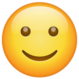 Emoji Wajah Tersenyum Sedikit WhatsApp