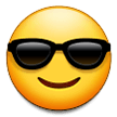 Emoji Wajah Tersenyum dengan Kacamata Samsung