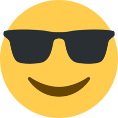 Emoji Wajah Tersenyum dengan Kacamata Twitter