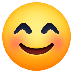 Emoji Wajah Tersenyum dengan Mata Tersenyum Facebook