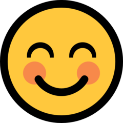 Emoji Wajah Tersenyum dengan Mata Tersenyum Microsoft