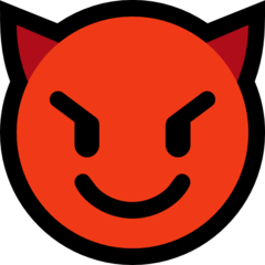 Emoji Wajah Tersenyum dengan Tanduk Microsoft