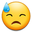 Emoji Wajah Tertunduk dengan Keringat Samsung