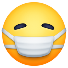 Emoji Wajah dengan Masker Medis Facebook