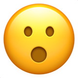 Emoji Wajah dengan Mulut Terbuka Apple
