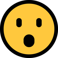 Emoji Wajah dengan Mulut Terbuka Microsoft