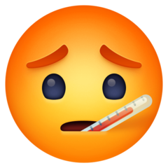 Emoji Wajah dengan Termometer Facebook