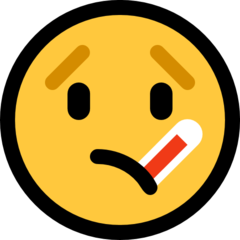 Emoji Wajah dengan Termometer Microsoft