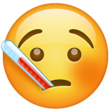Emoji Wajah dengan Termometer WhatsApp