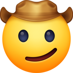Emoji Wajah dengan Topi Koboi Facebook