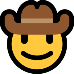 Emoji Wajah dengan Topi Koboi Microsoft