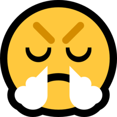 Emoji Wajah dengan Uap dari Hidung Microsoft