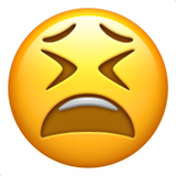 Emoji Wajah yang Lelah Apple