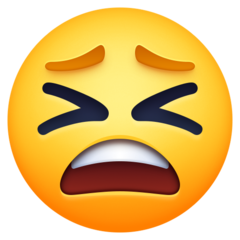 Emoji Wajah yang Lelah Facebook