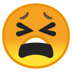 Emoji Wajah yang Lelah Google