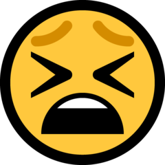 Emoji Wajah yang Lelah Microsoft