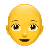 Emoji Wanita Botak Apple