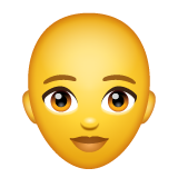 Emoji Wanita Botak WhatsApp