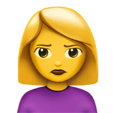 Emoji Wanita Cemberut Apple