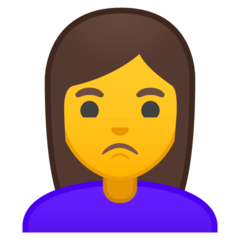Emoji Wanita Cemberut Google