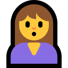 Emoji Wanita Cemberut Microsoft