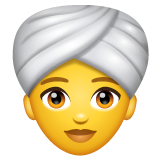 Emoji Wanita Memakai Turban WhatsApp