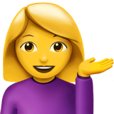 Emoji Wanita Membalikkan Tangan Apple