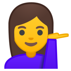 Emoji Wanita Membalikkan Tangan Google