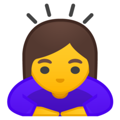 Emoji Wanita Membungkuk Google