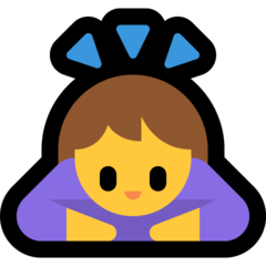 Emoji Wanita Membungkuk Microsoft