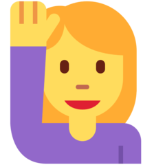 Emoji Wanita Mengangkat Tangan Twitter