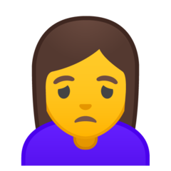 Emoji Wanita Mengerutkan Kening Google