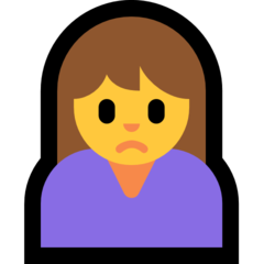 Emoji Wanita Mengerutkan Kening Microsoft