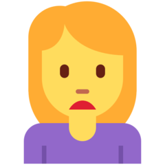 Emoji Wanita Mengerutkan Kening Twitter
