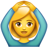 Emoji Wanita Mengisyaratkan OK WhatsApp