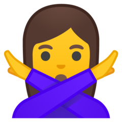 Emoji Wanita Mengisyaratkan Tidak Google