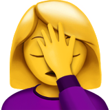 Emoji Wanita Menutup Wajah Apple 2