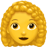 Emoji Wanita Rambut Keriting Apple