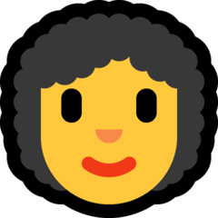Emoji Wanita Rambut Keriting Microsoft