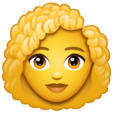 Emoji Wanita Rambut Keriting WhatsApp