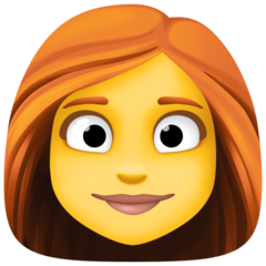 Emoji Wanita Rambut Merah Facebook