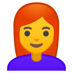 Emoji Wanita Rambut Merah Google