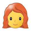 Emoji Wanita Rambut Merah Samsung