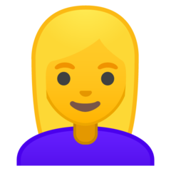 Emoji Wanita Rambut Pirang Google