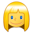 Emoji Wanita Rambut Pirang Samsung