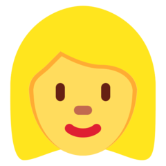Emoji Wanita Rambut Pirang Twitter